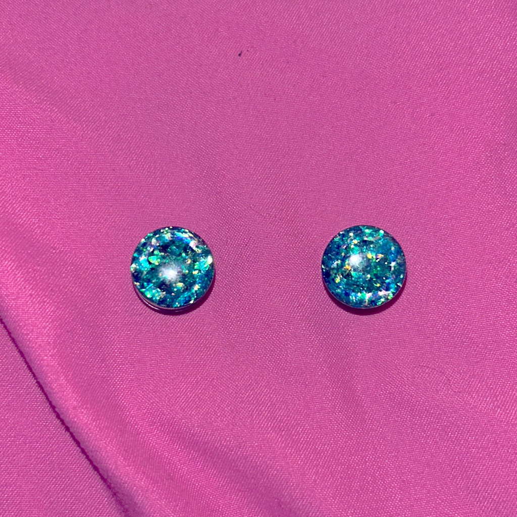 00 Gauge Turquoise Holographic Plugs